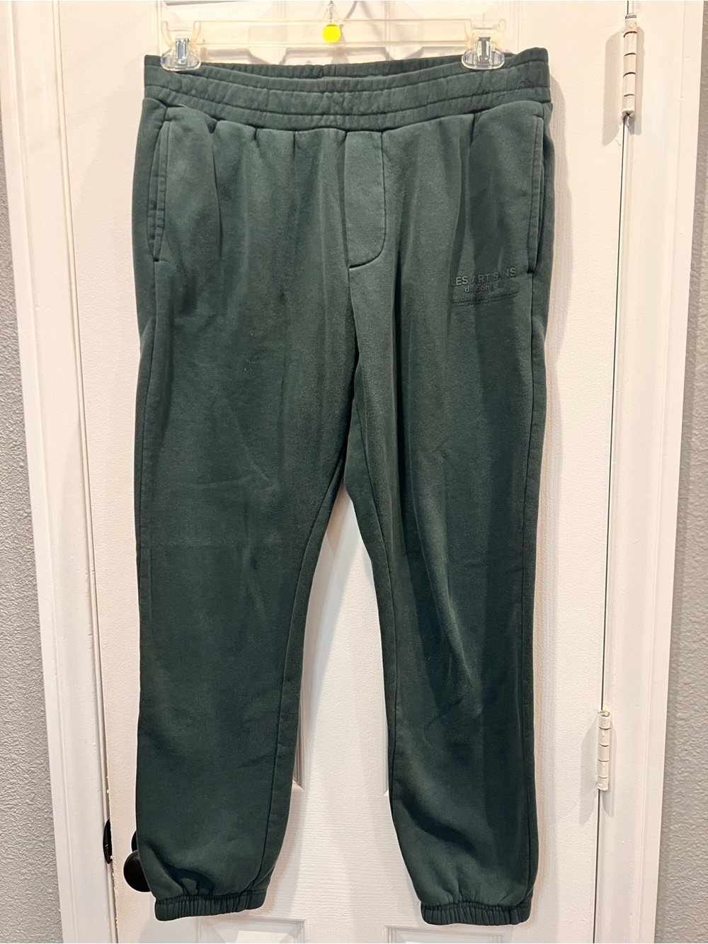 H&M Men’s Slim Fit Joggers Sweatpants Dark Emerald Green Medium M